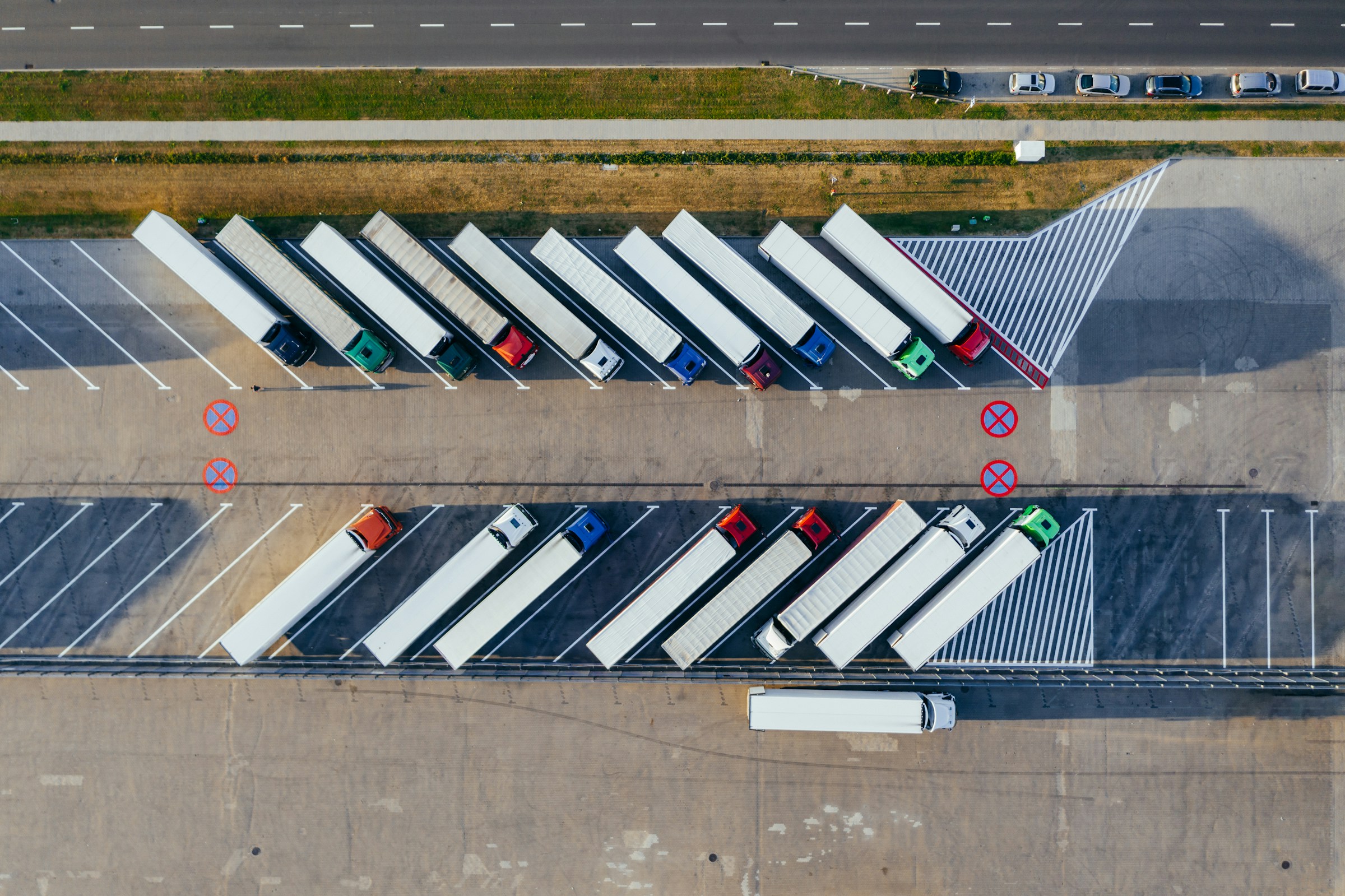 Logistics trucks